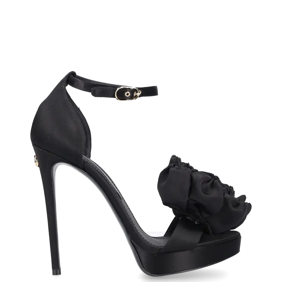 Dolce & Gabbana - Riemchensandalen KEIRA Satin - schwarz