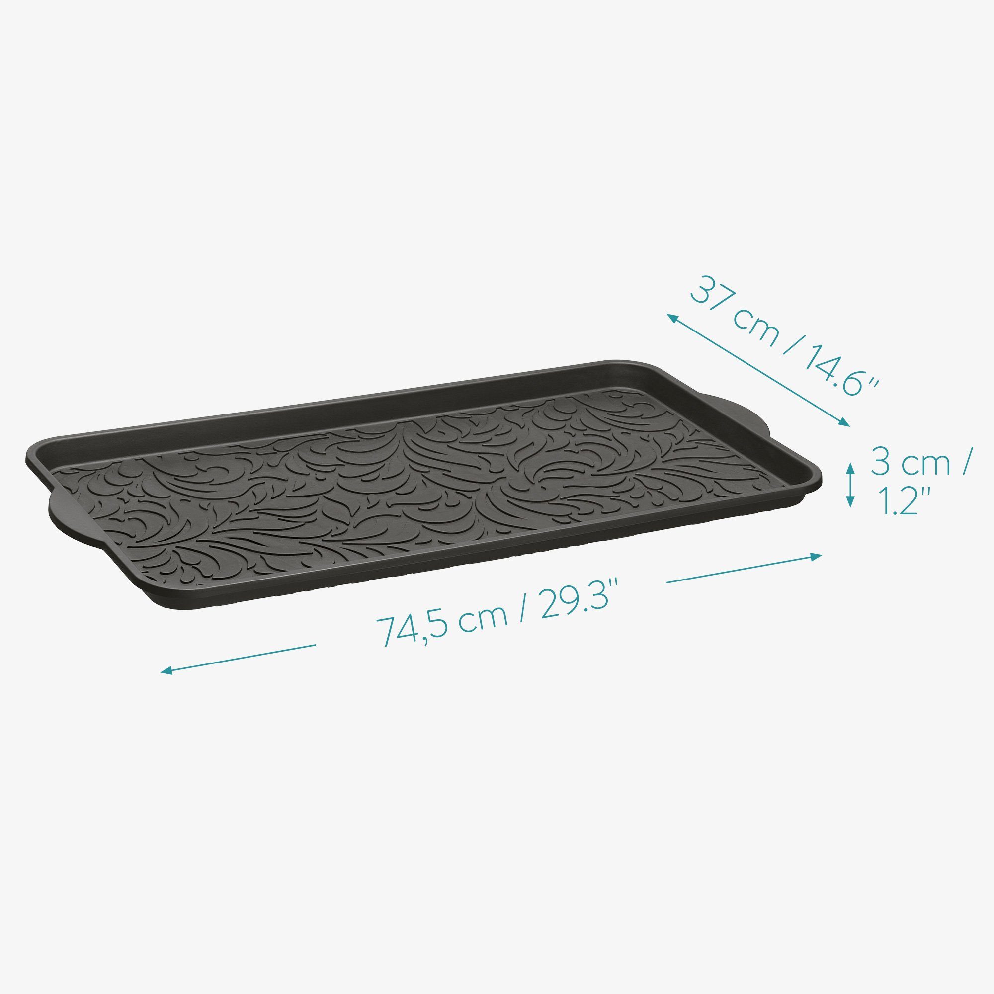 Navaris Schuhabtropfschale 2er Set Schuhabtropfschale mit Blumendesign
