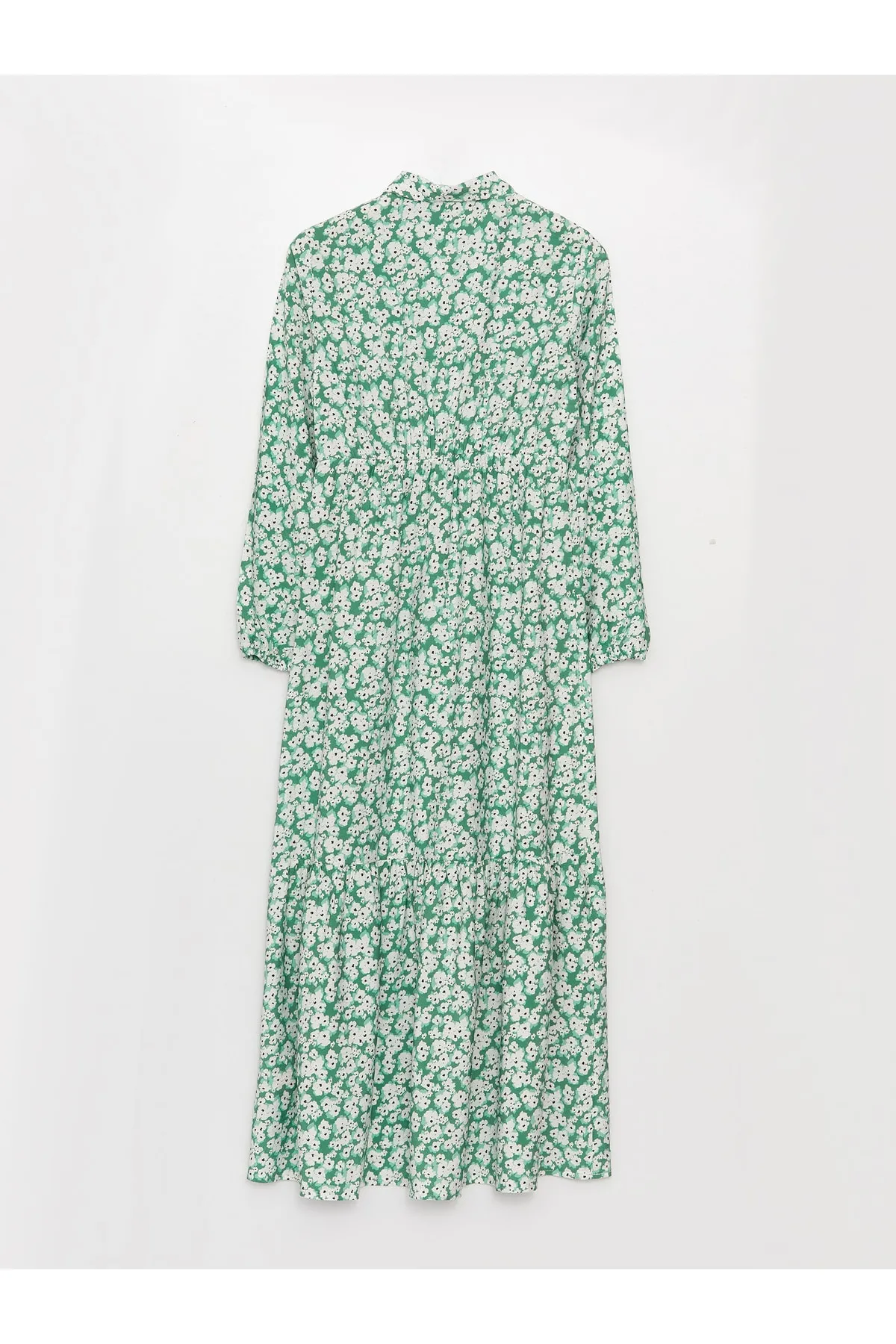 LC Waikiki  Geblümtes, langärmliges Damen-Hemdkleid