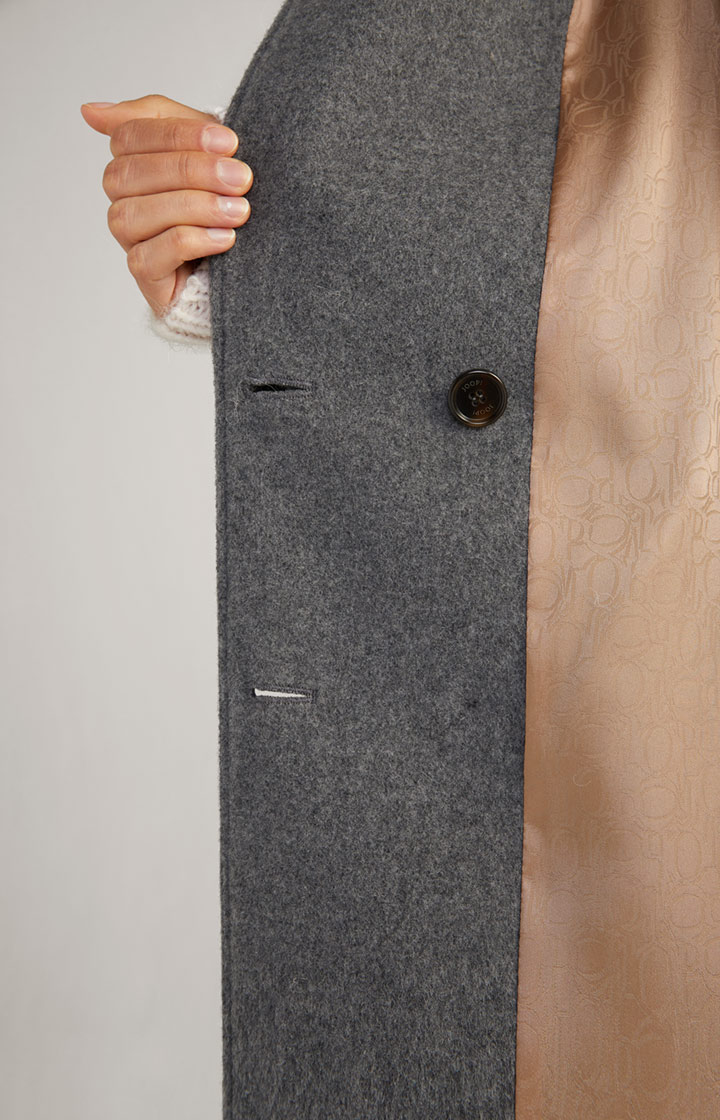 Wool-Mix-Mantel in Grau