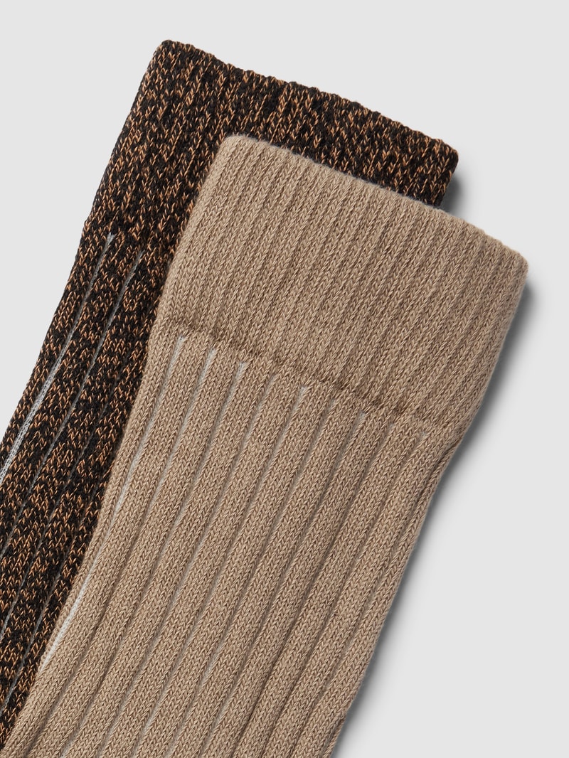 Socken mit Label-Detail Modell 'Mouline' in beige