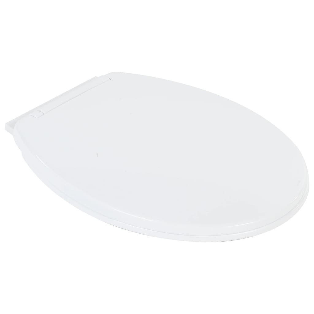 vidaXL Tiefspül-WC Hohe Spülrandlose Toilette Soft-Close 7 cm Höher Keramik Weiß