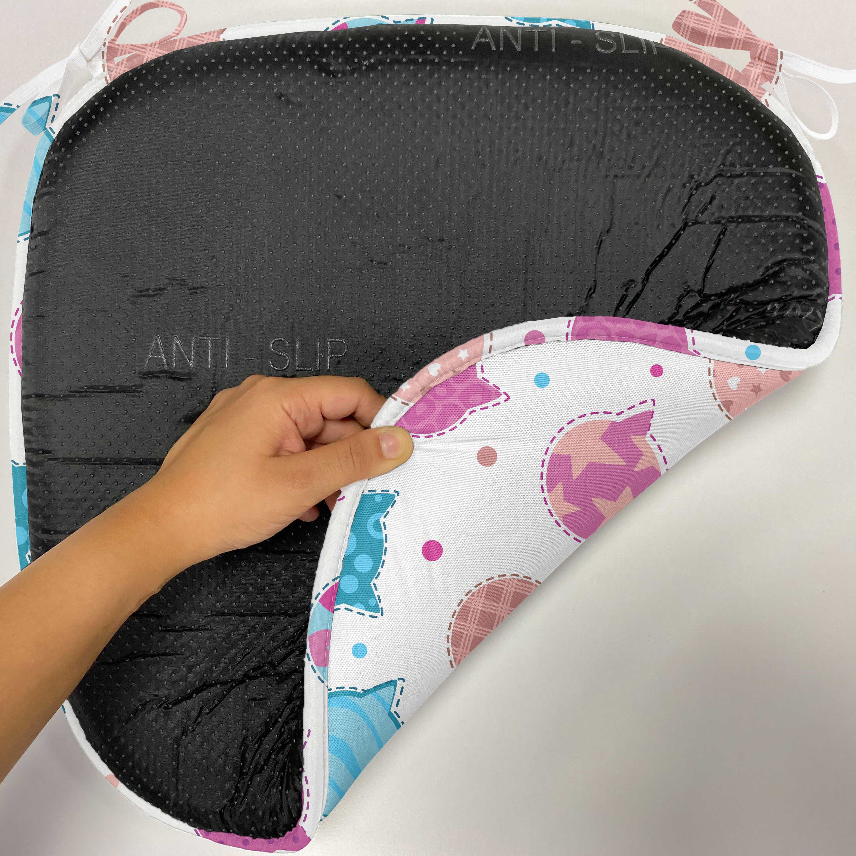 Abakuhaus Stuhlkissen Dekoratives wasserfestes Kissen mit Riemen für Küchensitze, Feminin Patterned Kitten Heads
