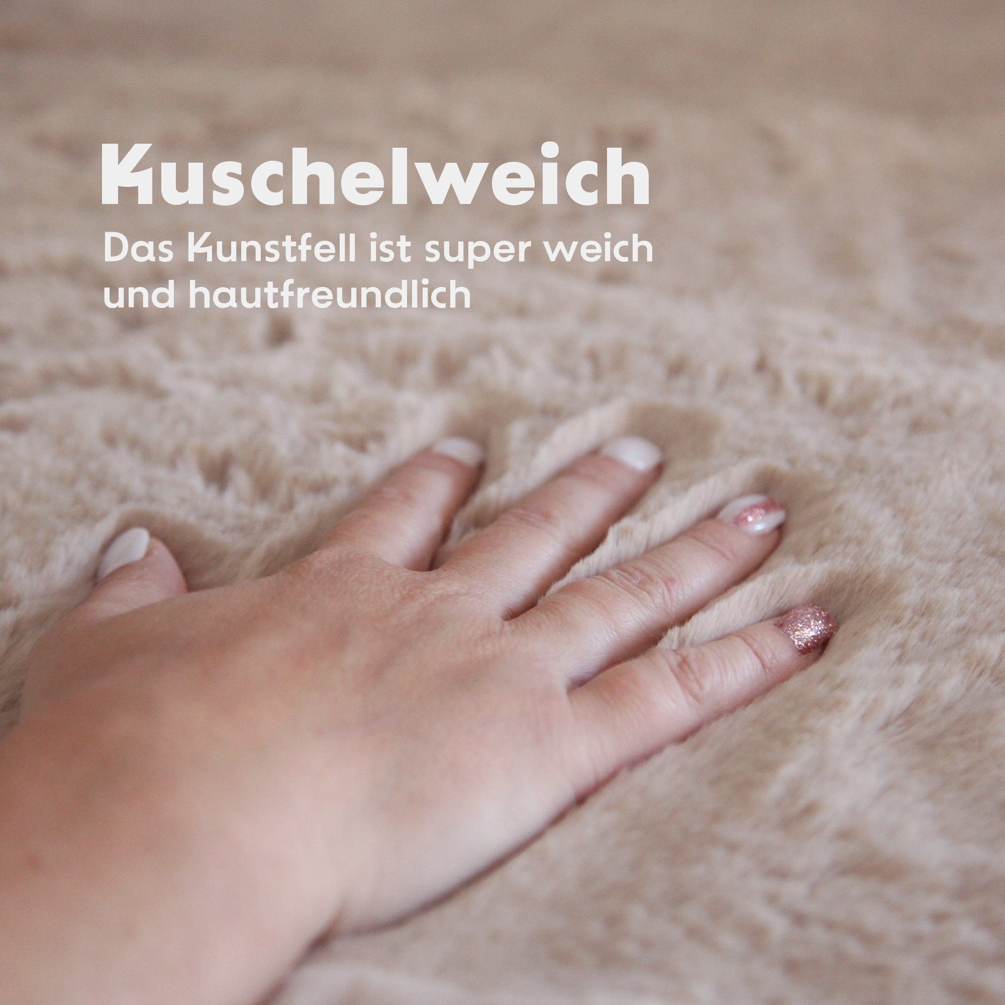 Fellteppich Allzweckteppich Flauschig, Bestlivings, Rechteckig, Höhe: 20 mm, Hochflor Teppich 60x120cm - Flauschteppich - extra flausch Antirutsch