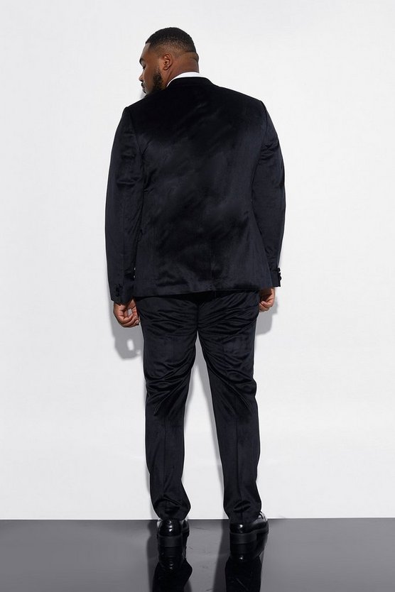 Plus Skinny Velour-Anzughose