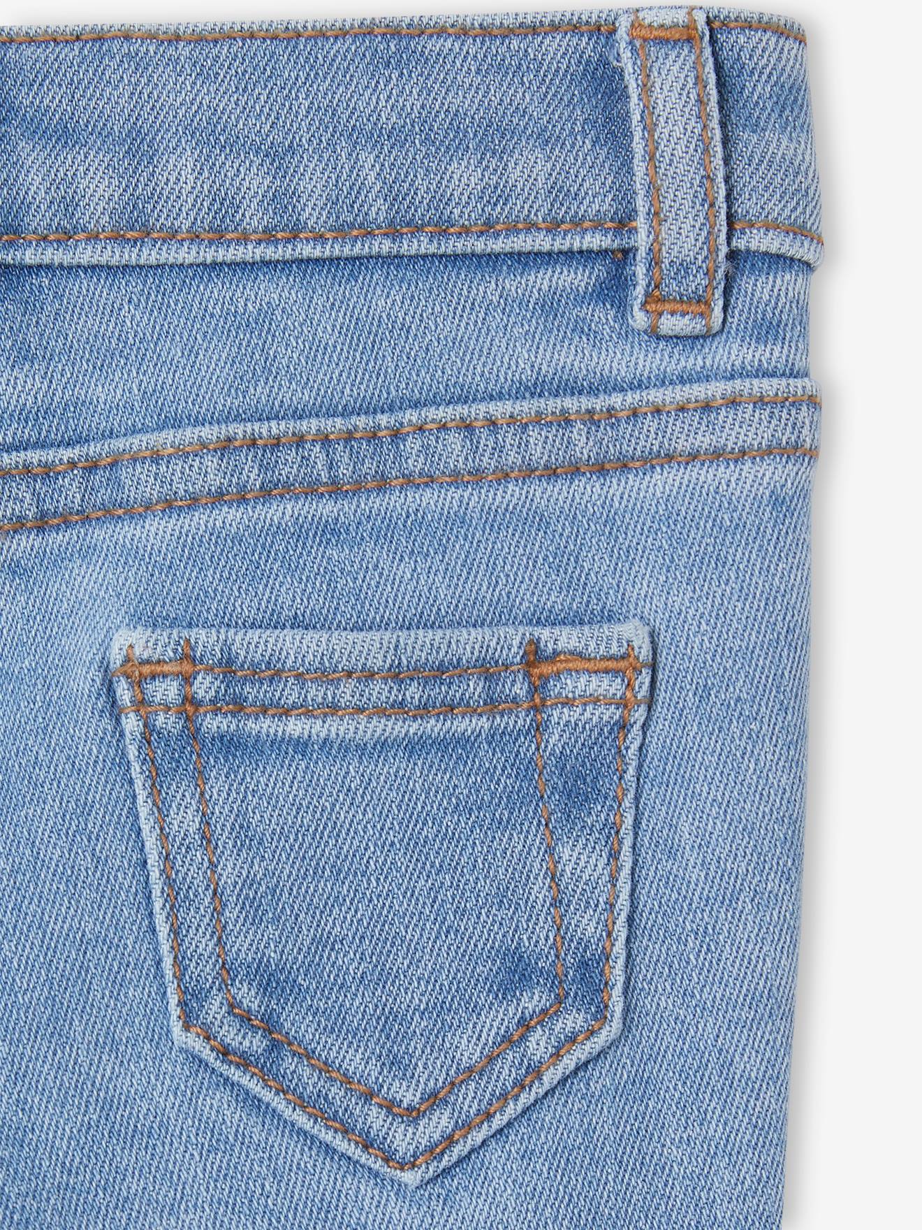 Vertbaudet Gerade Baby Jeans BASIC Oeko-Tex - grauer denim