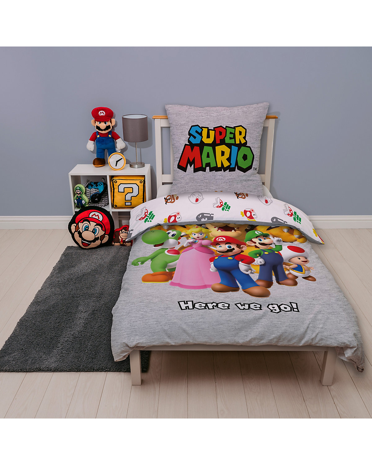 Bettwäsche Jungen Nintendo Super Mario Gaming, Renforcé, 135 x 200 cm + 80 x 80 cm