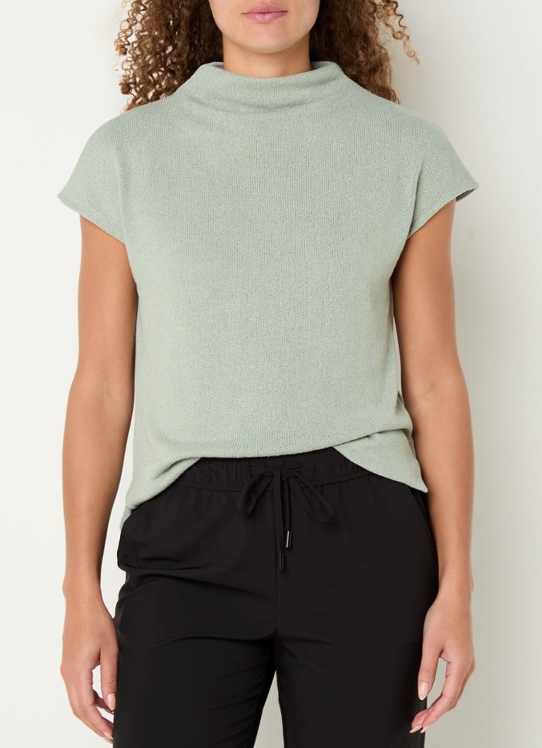 OPUS Sibaku fine-knit top with stand-up collar
