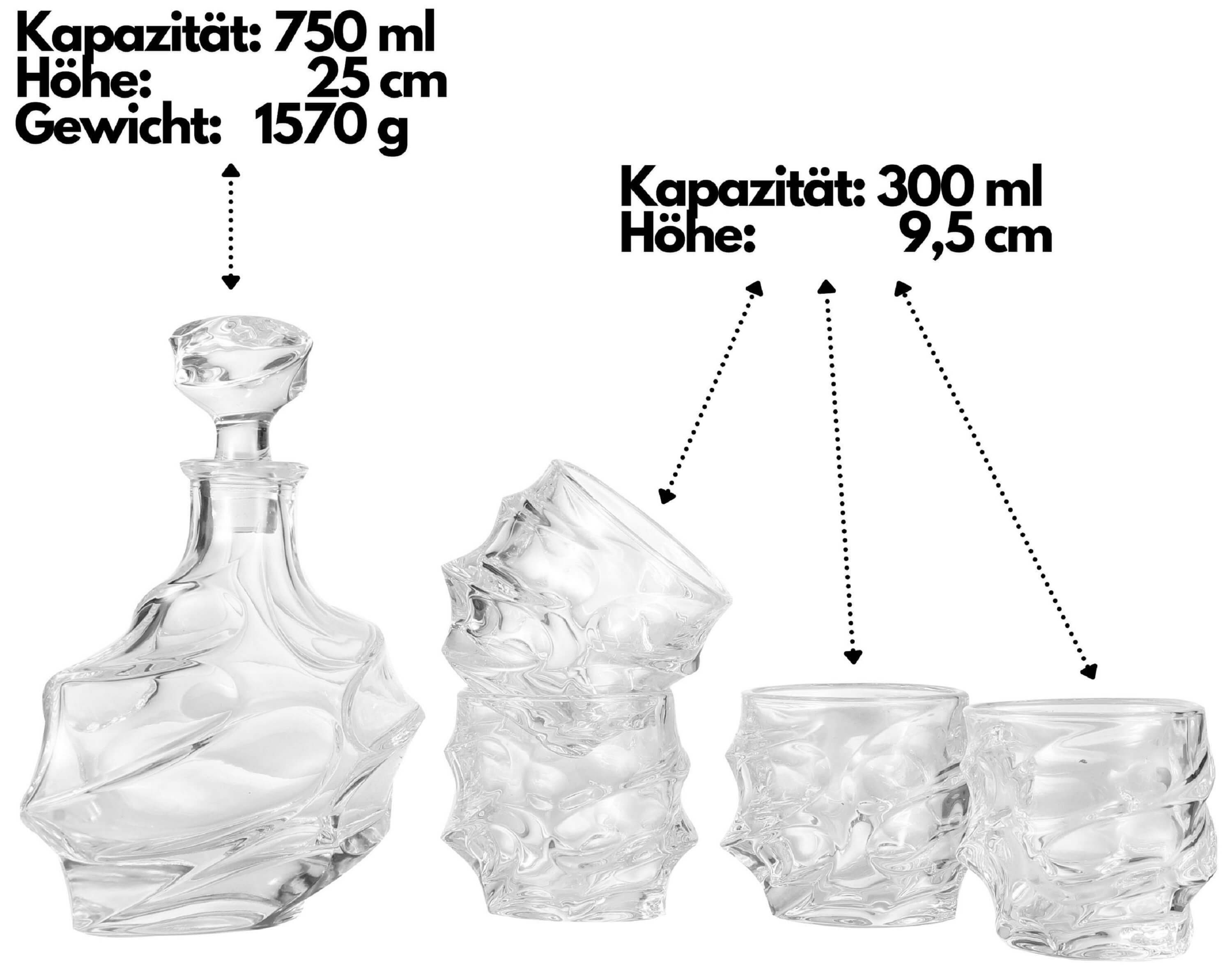 echos Gläser-Set Eco-5010, Glas, Whiskey Geschenkset 6-teilig, Edle Geschenk- und Aufbewahrungsbox, Kalk-Natron-Glas, 100% Bleifrei