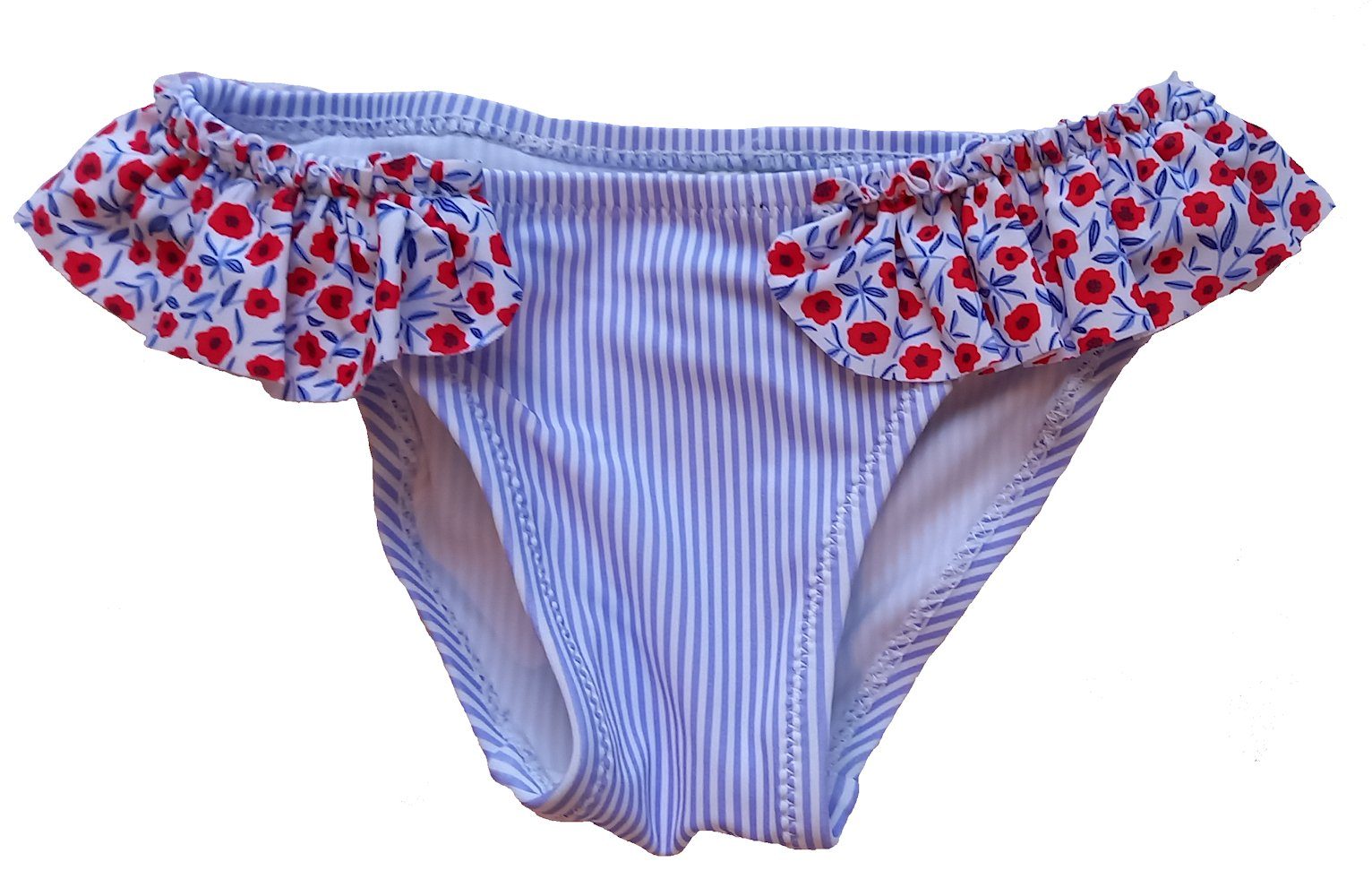 YSABEL MORA Badehose Ysabel Mora Baby Badehose Bikinislip Blumen Stripes hellblau