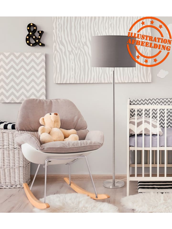 KADIMA DESIGN Schaukelstuhl aus Holz und Metall | Lounge Stuhl mit Stoffbezug günstig kaufen onesize