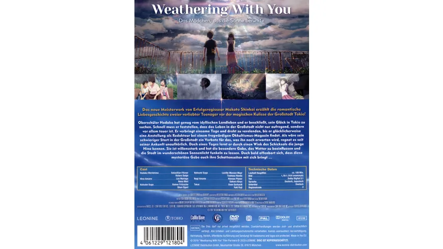 Weathering With You - Das Mädchen, das die Sonne berührte