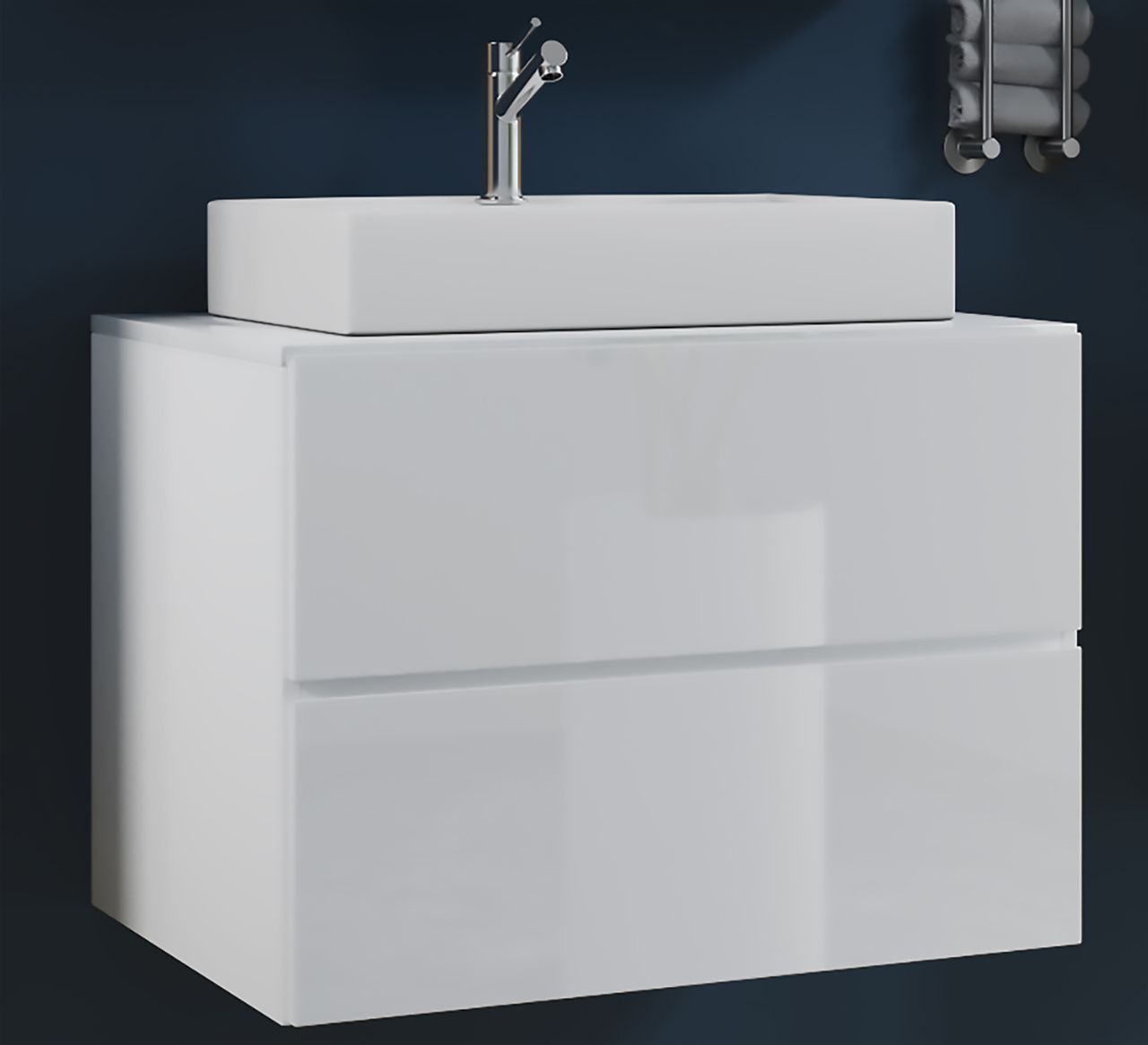 VCM Badblock Lendas S 80cm Unterschrank Weiß
