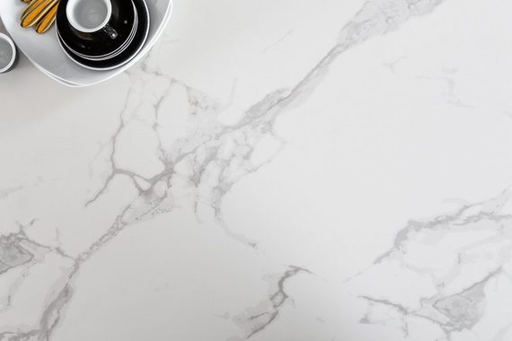 riess-ambiente Esstisch SYMBIOSE 200cm weiß / schwarz (Einzelartikel, 1-St), Esszimmer · Keramik · Metall · Marmor-Optik · Industrial Design