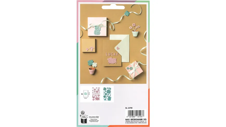 folia Moosgummi Glitter-Sticker LUCKY