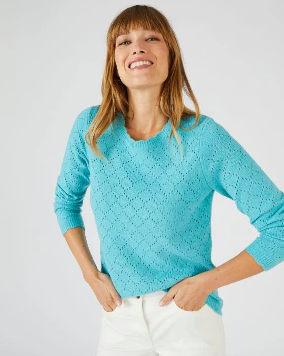 Pull maille ajourée