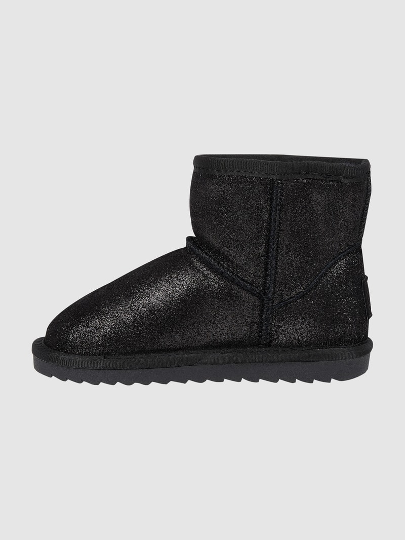 Boots aus Veloursleder in schwarz