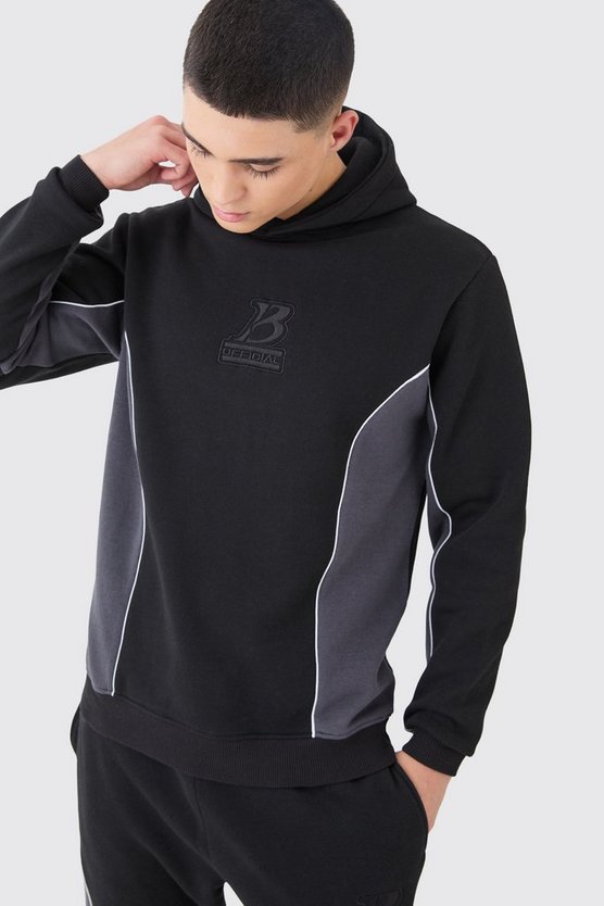 Bestickter Slim-Fit Colorblock Trainingsanzug