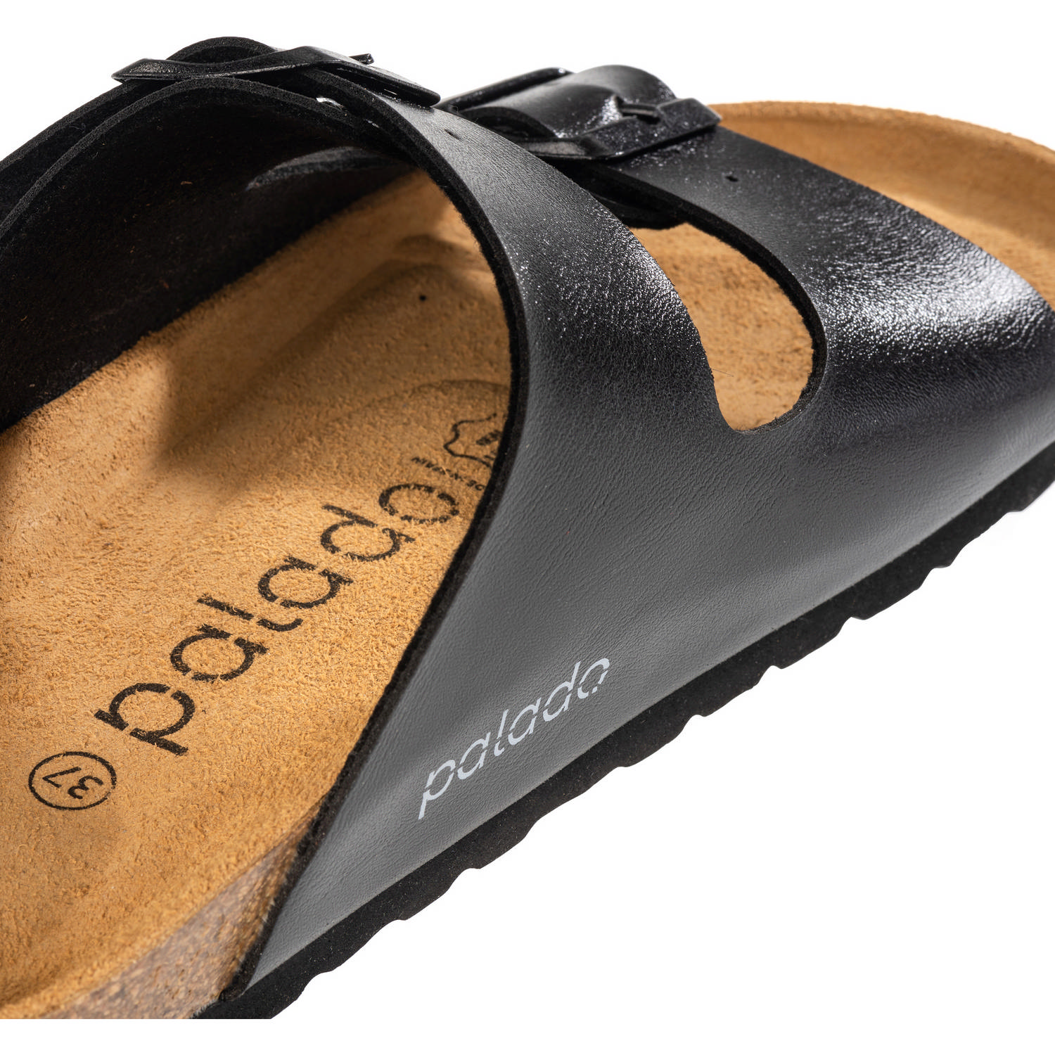 Palado Korfu PF, Pantoletten, Damen, Metallic Schwarz