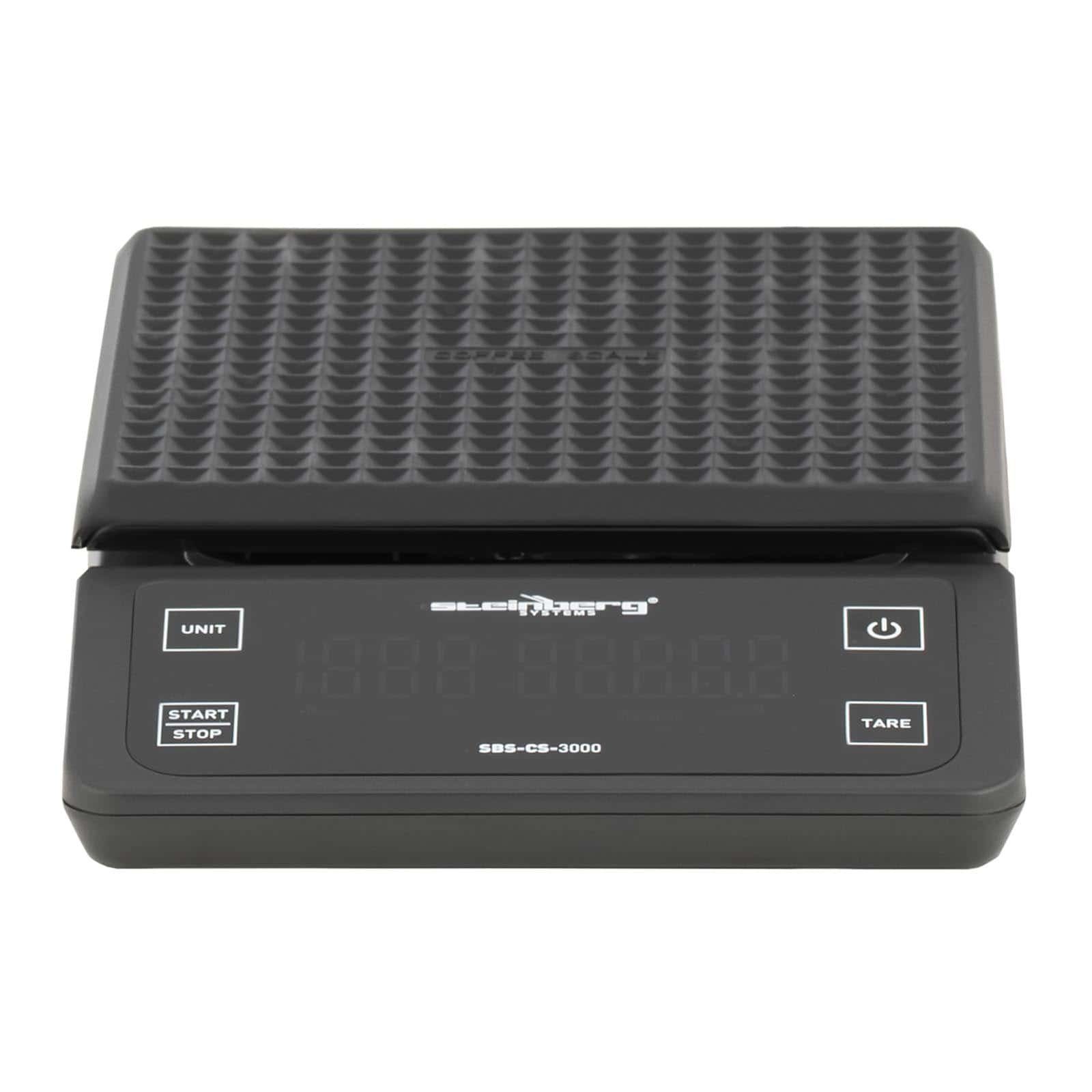Steinberg Systems Küchenwaage Kaffeewaage Espresso-Waage Barista-Waage Kaffee-Waage 15x15 cm LCD 3