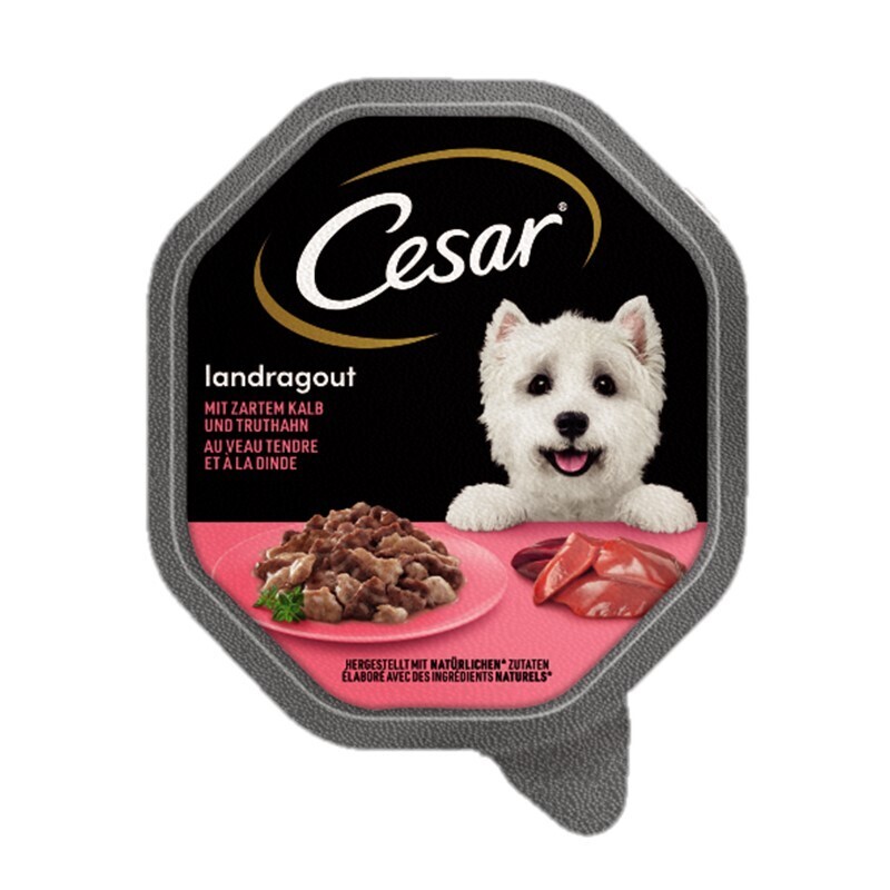 Cesar Hundenassfutter Cesar Landragout 14x150g Kalb & Truthahn