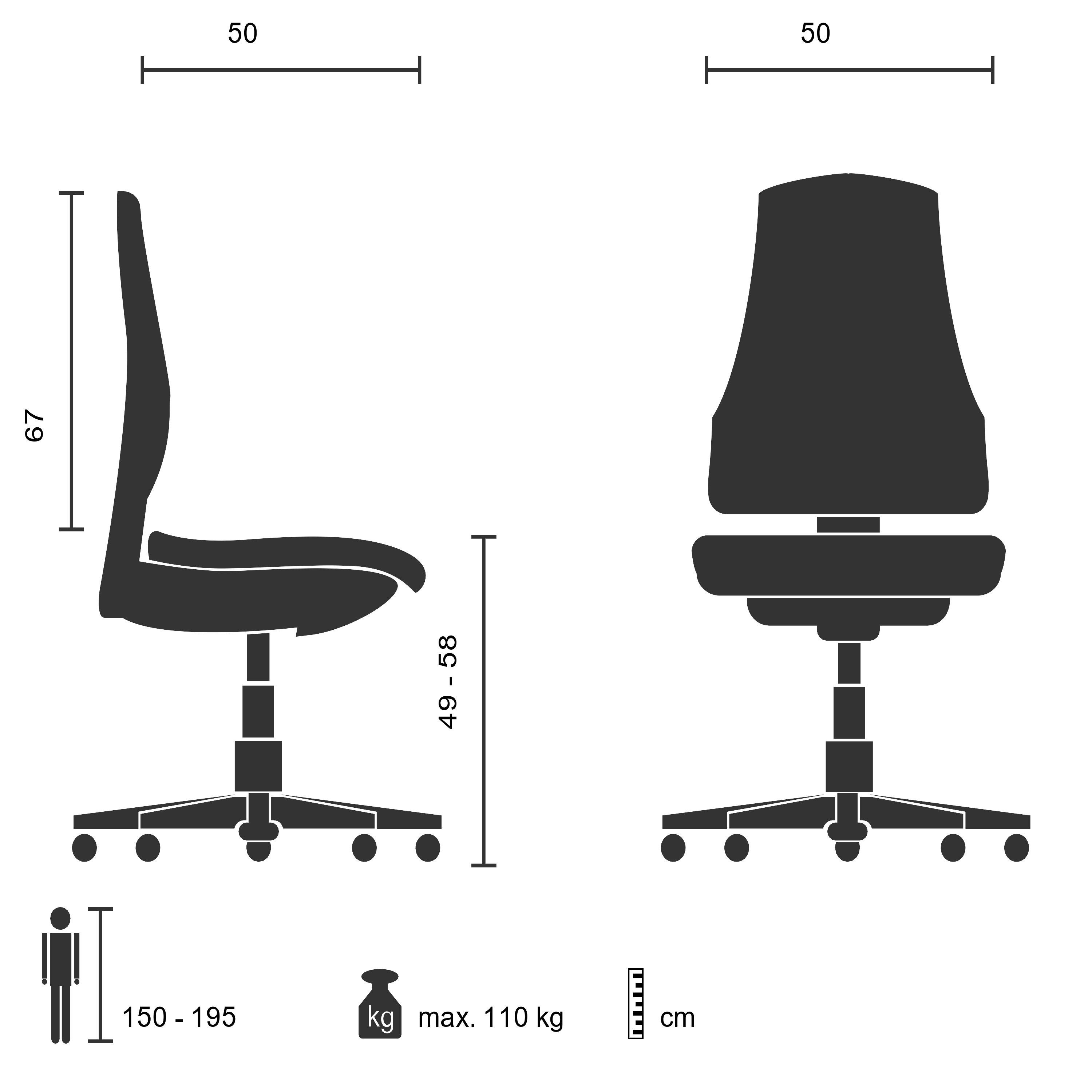 hjh OFFICE Chefsessel Profi Chefsessel PARMA 20 Leder mit Armlehnen, Drehstuhl Bürostuhl ergonomisch