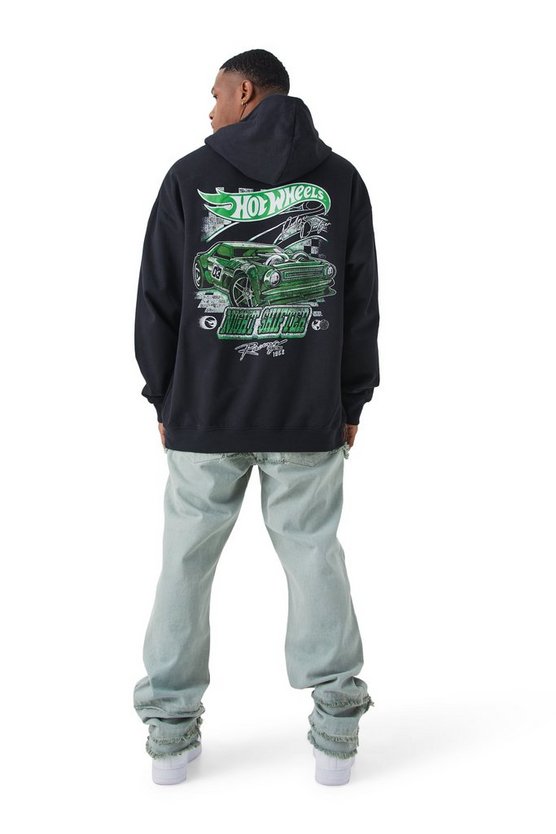 Oversize Hoodie mit lizenziertem Hot Wheels Print