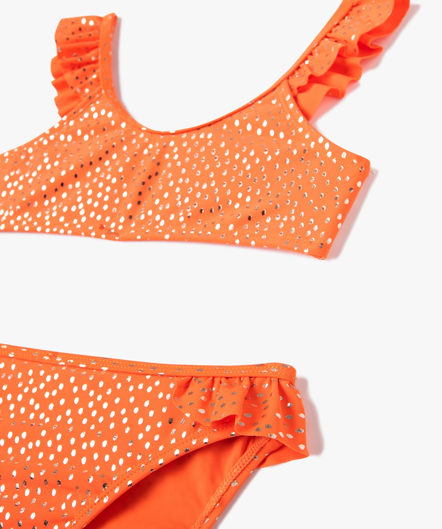Maillot de bain fille 2 pièces à motifs scintillants imprime | GEMO