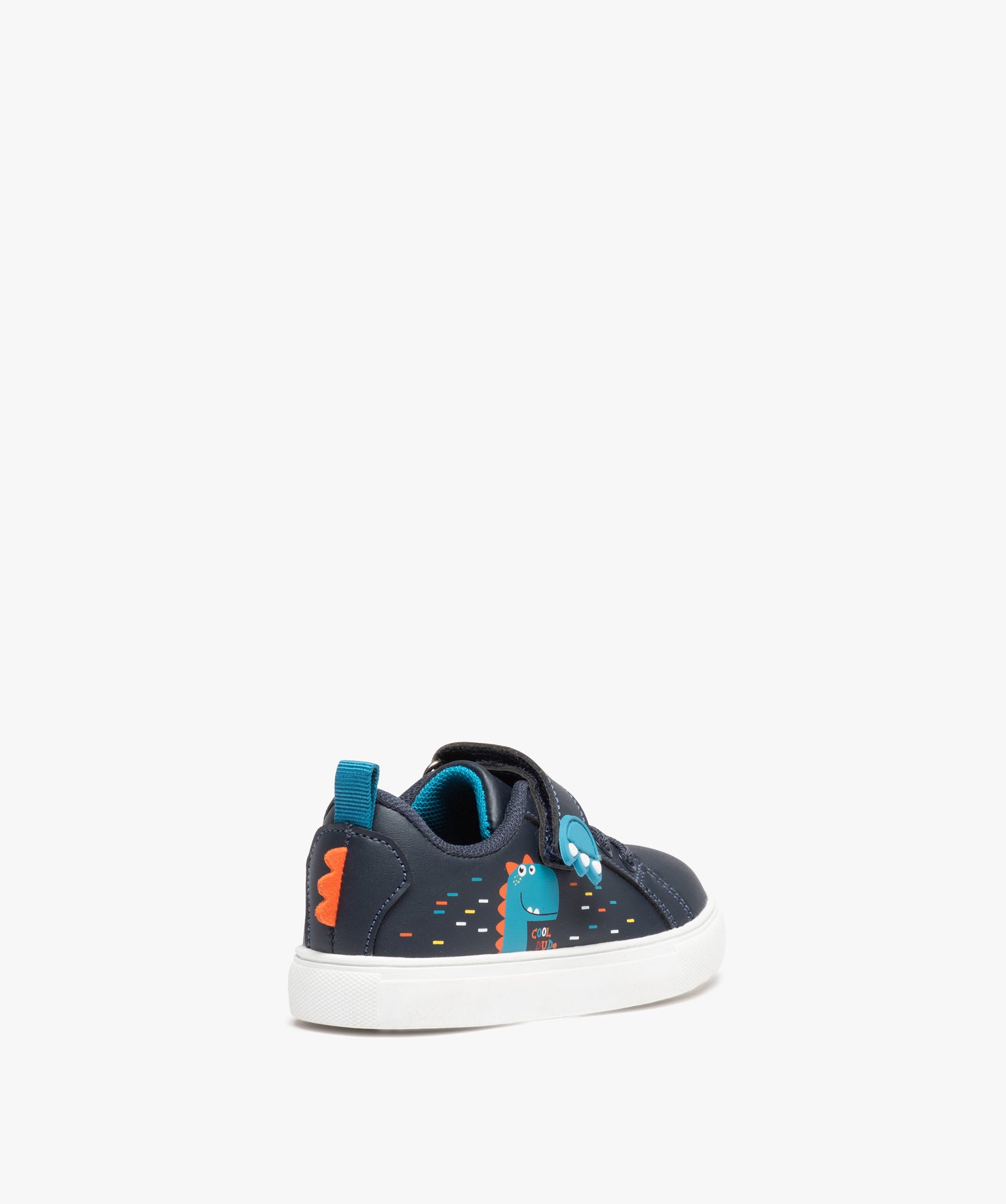 Tennis Garçon avec motif dinosaure et fermeture scratch marine | GEMO
