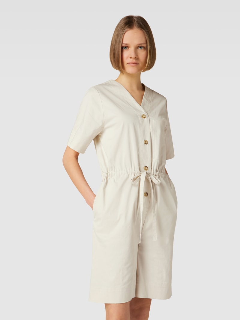 Jumpsuit mit Bindegürtel Modell 'FININA' in offwhite
