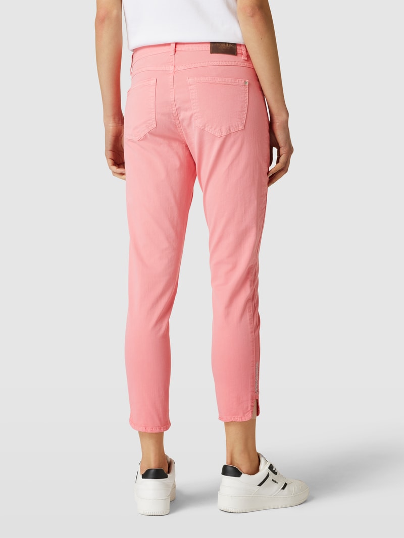 Jeans mit Label-Patch Modell 'ORNELLA' in koralle