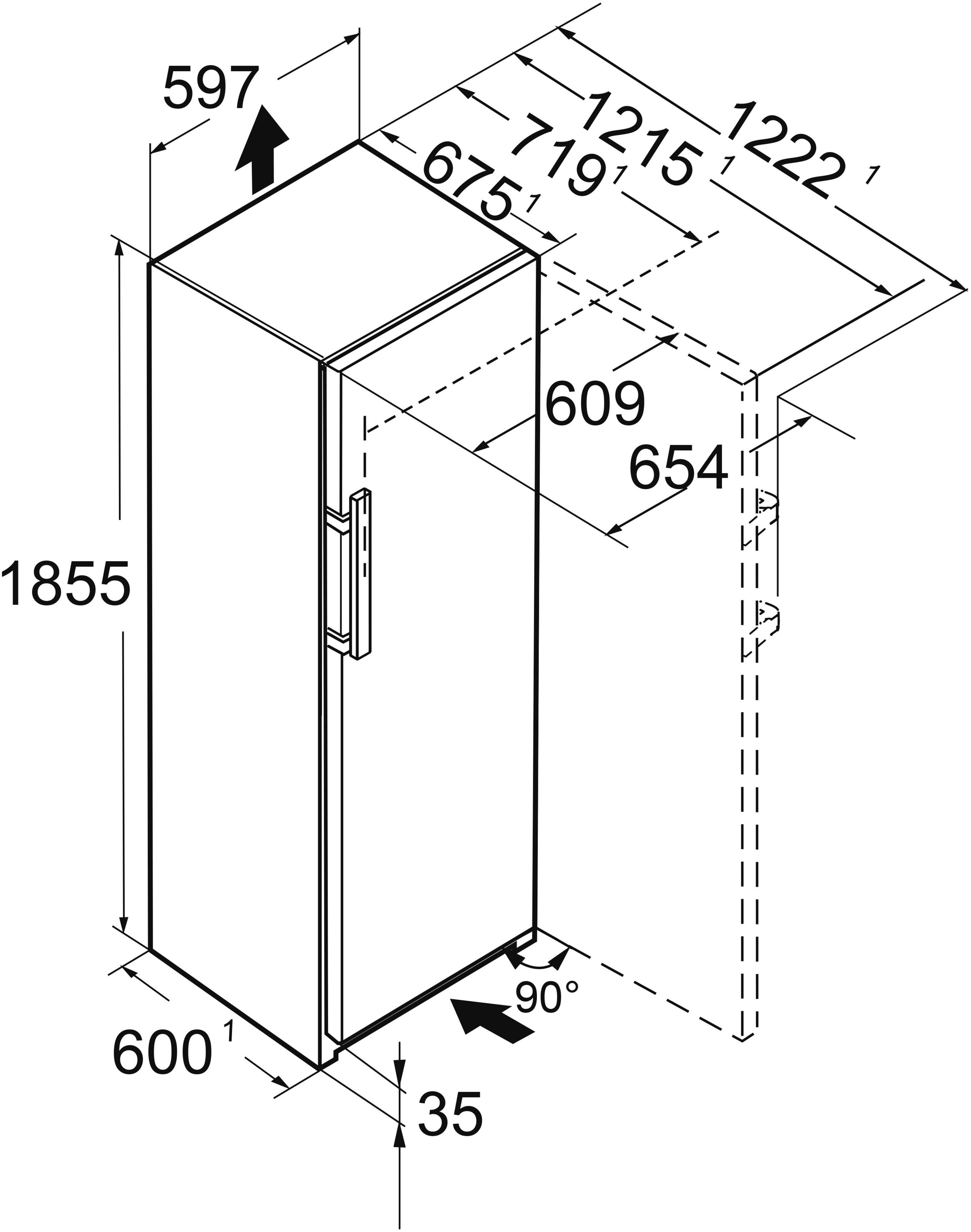 Liebherr Gefrierschrank FNc 7277_992396251, 185,5 cm hoch, 69,7 cm breit