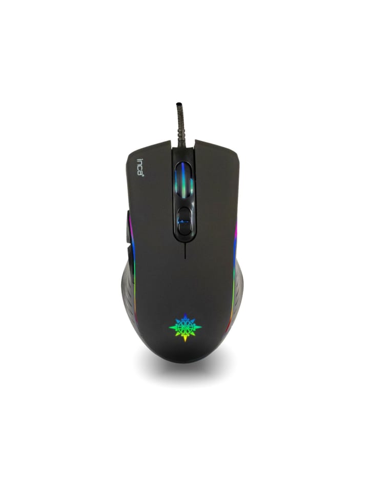 Inca Inca RGB Makro Tasten Professional Gaming Maus 4800 DPI schwarz in schwarz günstig kaufen onesize