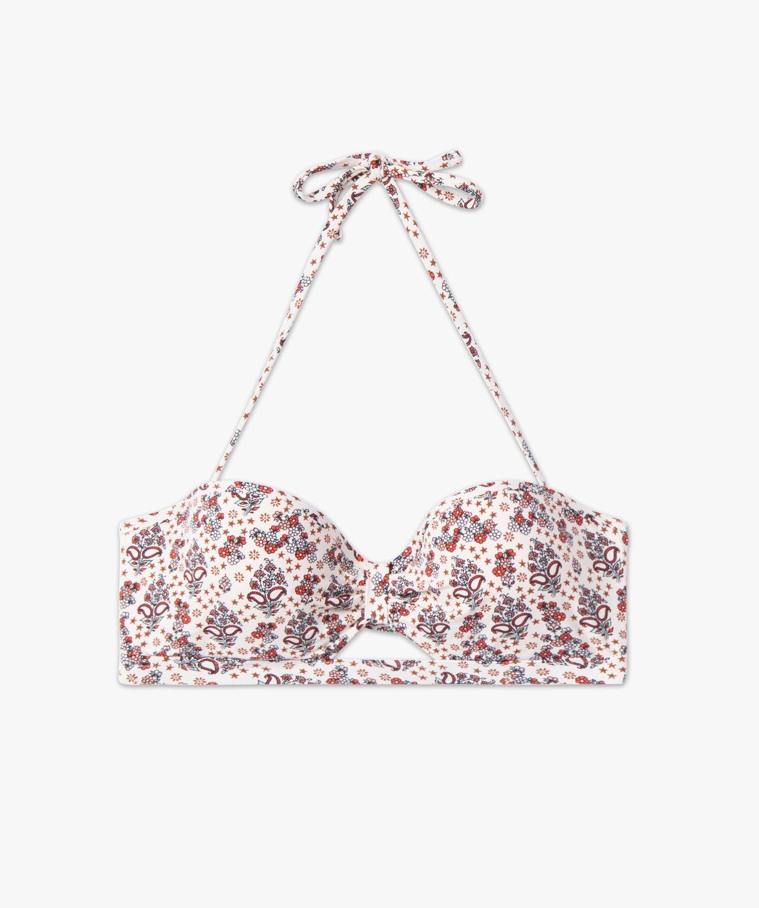 Haut de maillot de bain femme bandeau à motifs fleuris imprime | GEMO