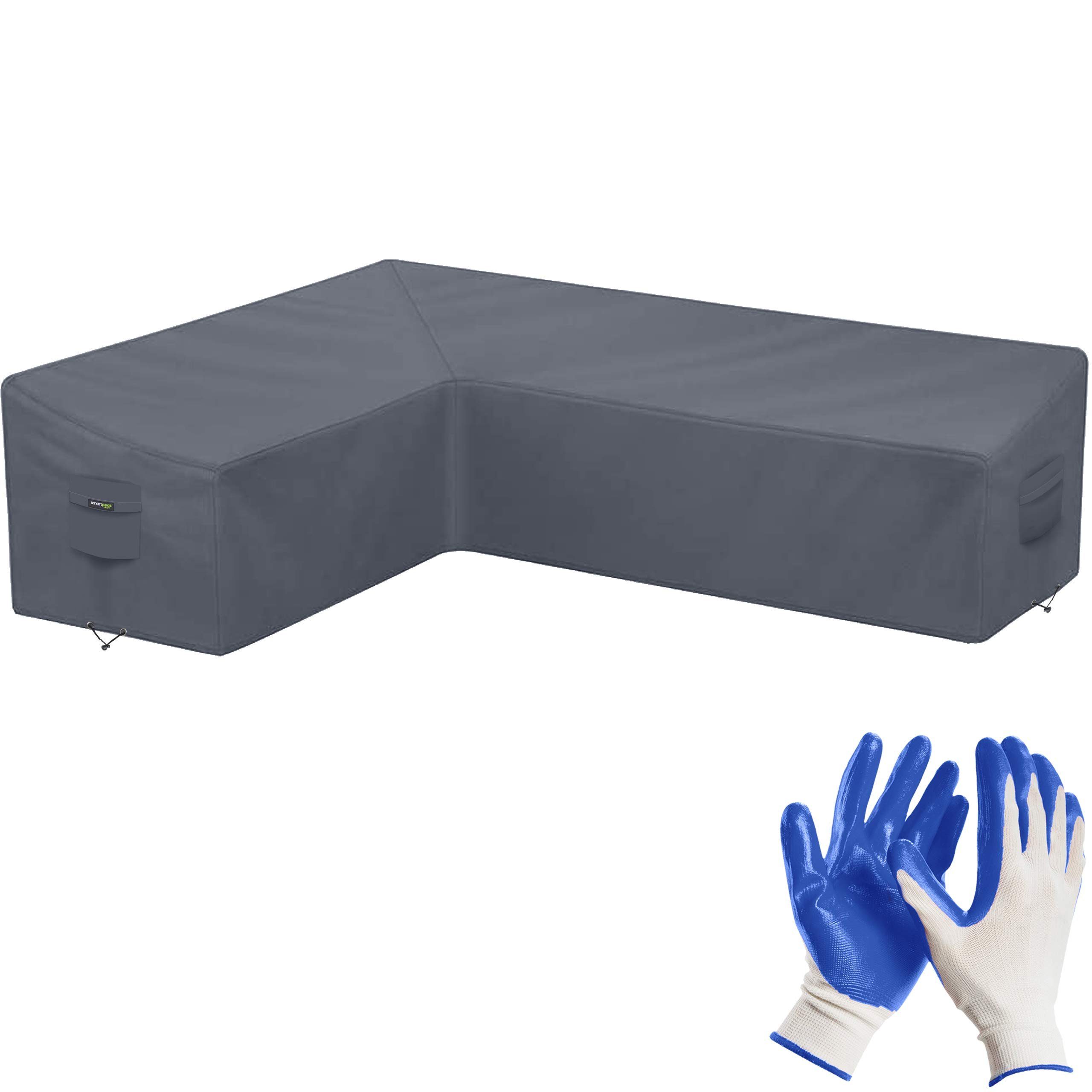 Smartpeas Loungeset L-Form Gartenmöbel & Loungemöbel Abdeckung, 250*250*100*70