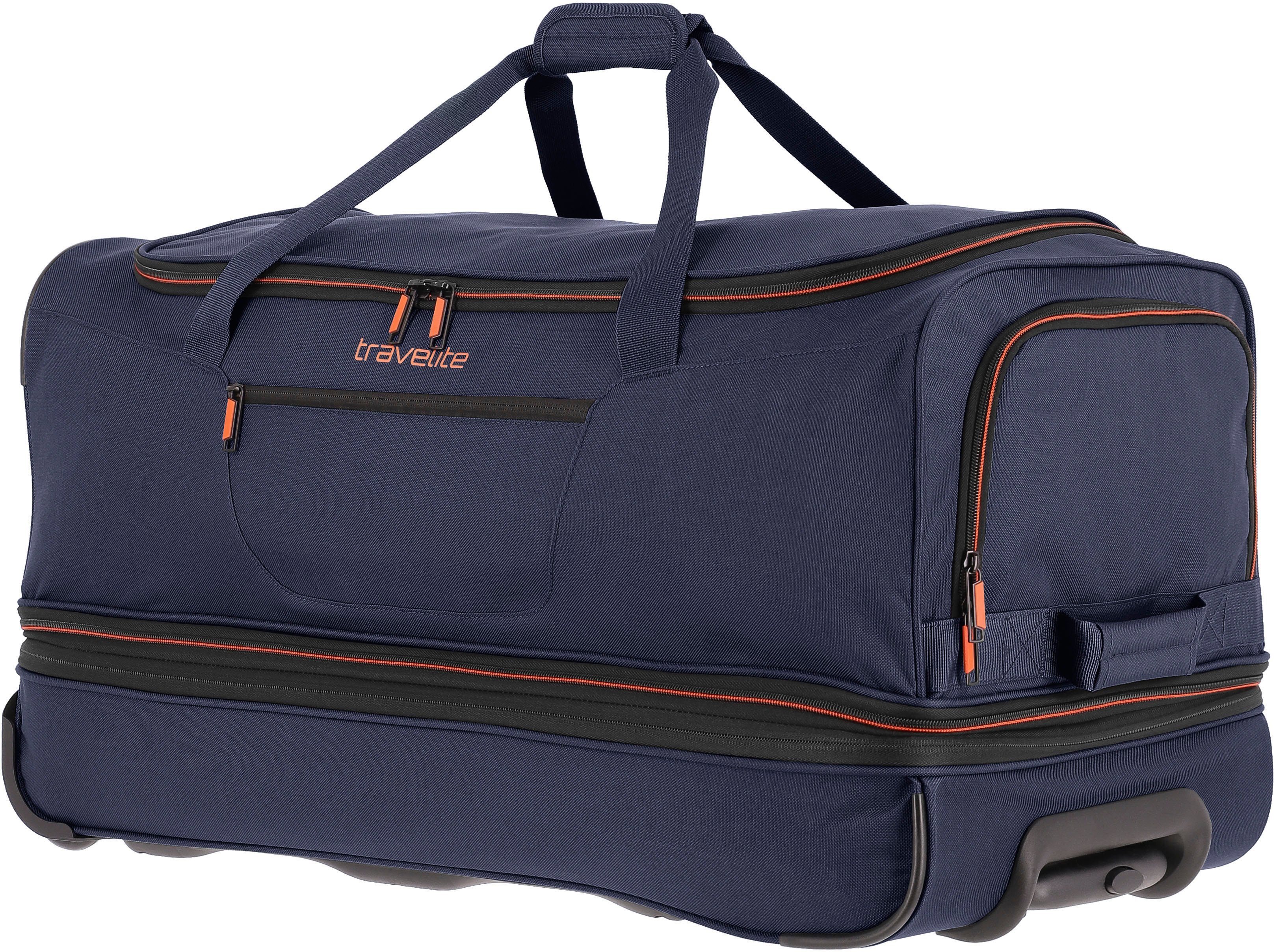travelite Reisetasche Basics, 70 cm, mit Trolleyfunktion und Volumenerweiterung