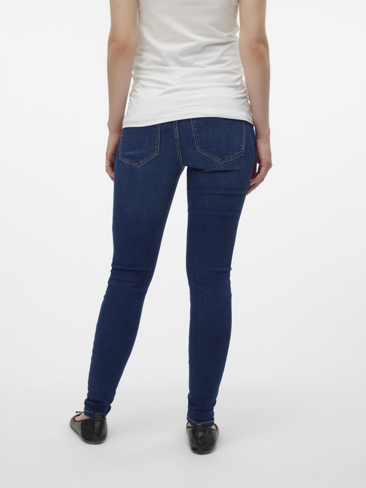 Vero Moda Umstandsjeans mit Skinny Fit in Dark Blue Denim günstig kaufen