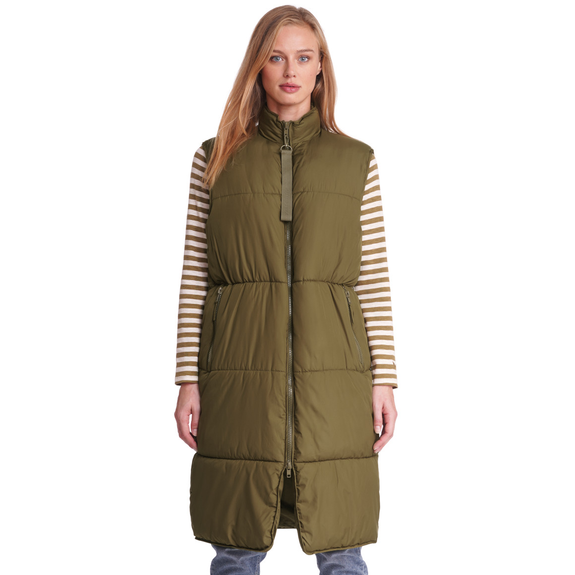 Damen Steppweste im Long-Style