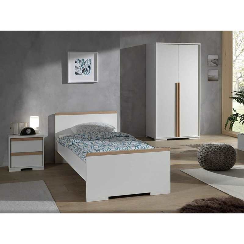 Armoire 2 portes Londonc blanc mat