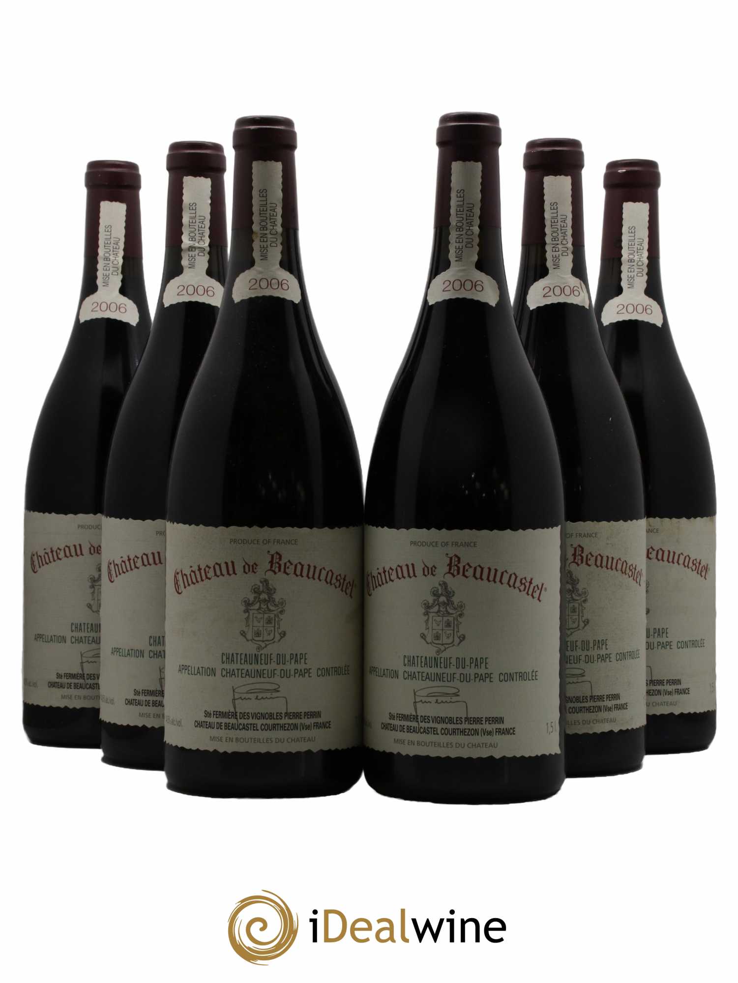 Châteauneuf-du-Pape Château de Beaucastel Famille Perrin  2006 - Lot de 6 Magnums