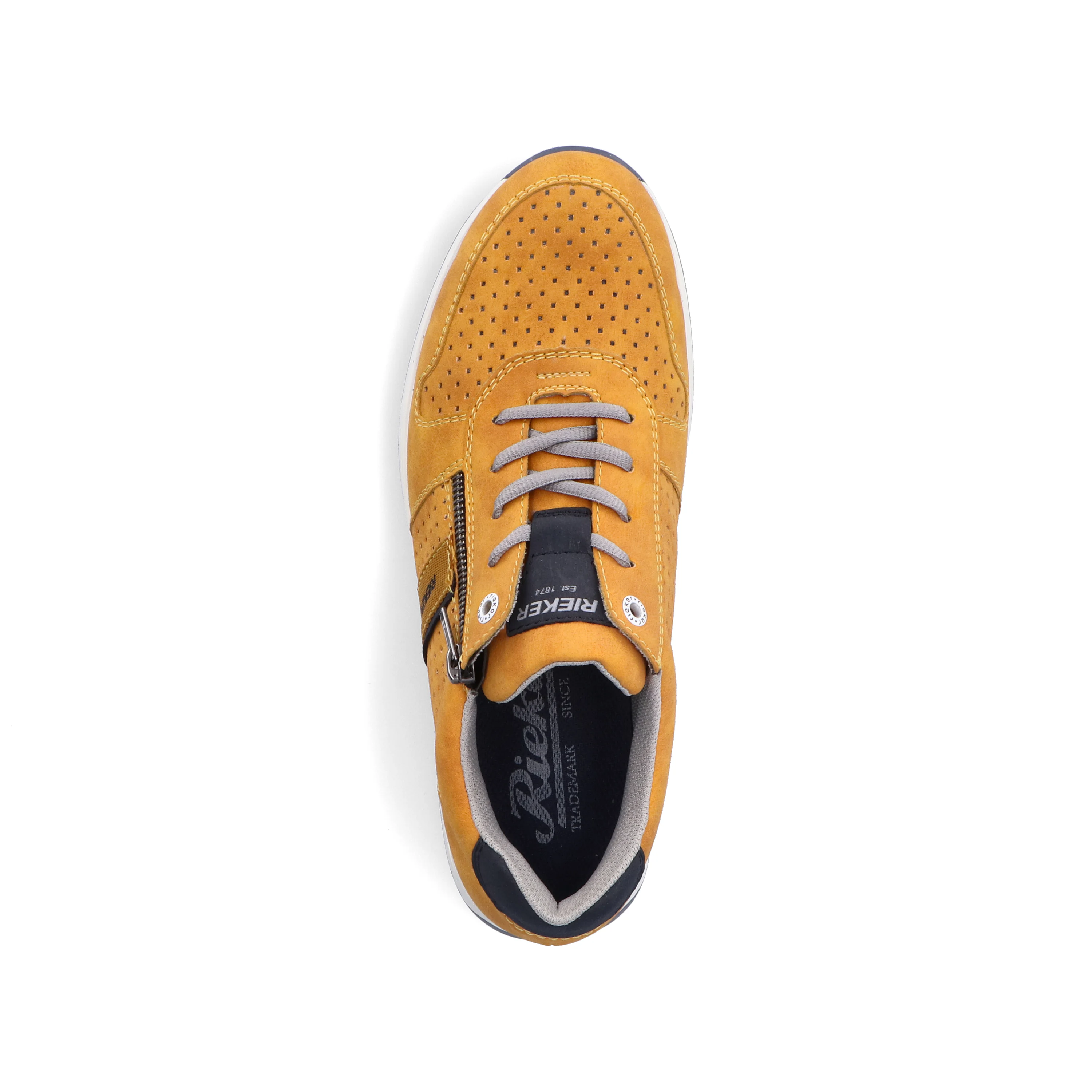 Rieker Herren Schnürschuhe sonnenblumengelb-marineblau