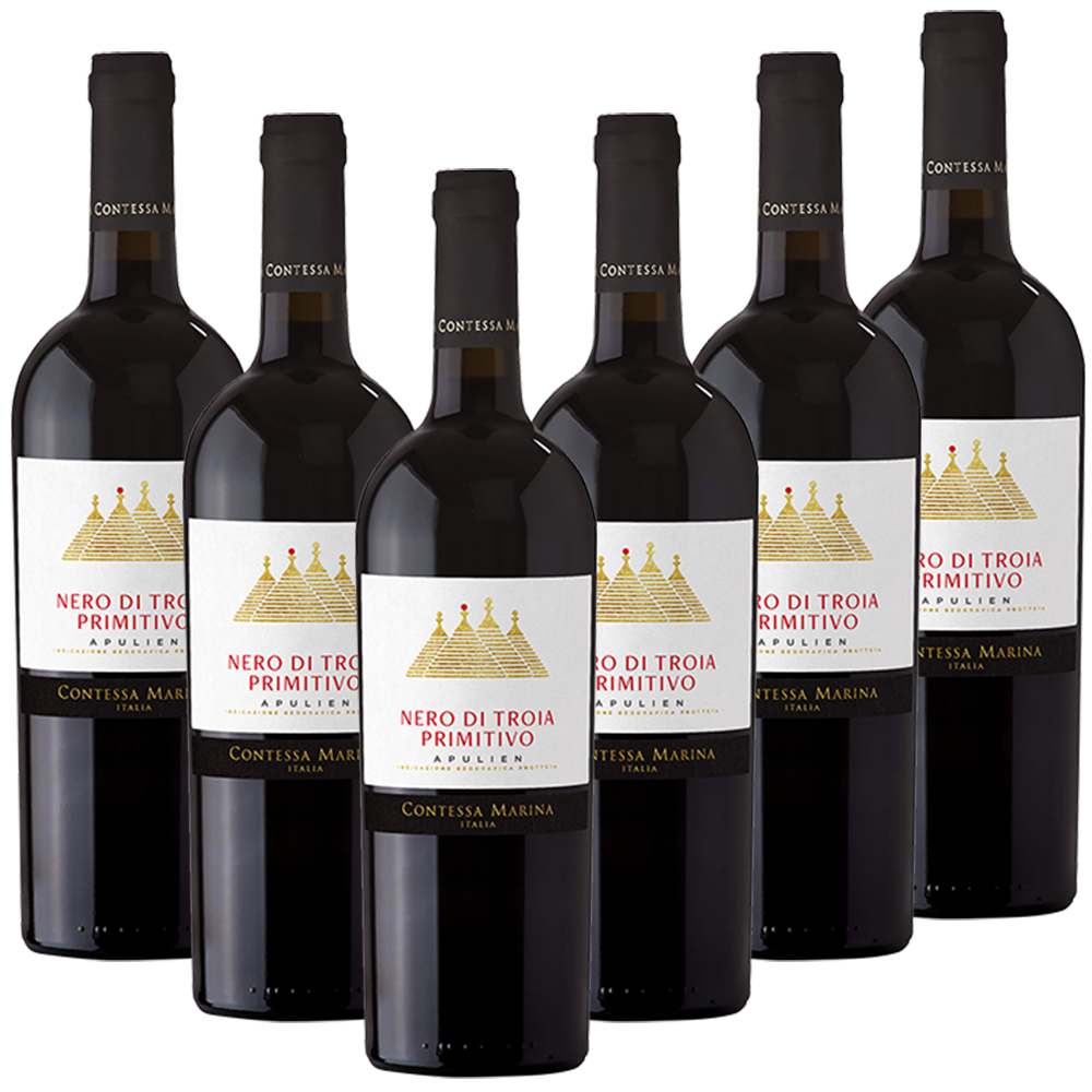 Contessa Marina Nero di Troia Primitivo Puglia IGT Contessa Marina Italien  trocken - 6er Karton