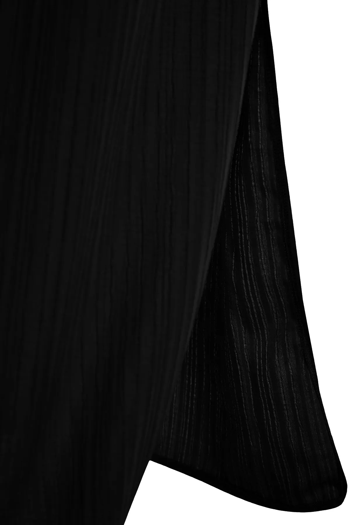 Trendyol Collection  Schwarzes Maxi-Strandkleid mit gewebter Krawatte TBESS24EL00084