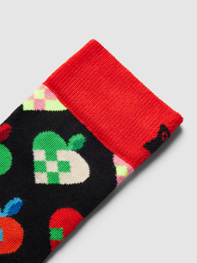 Socken mit Allover-Muster in schwarz