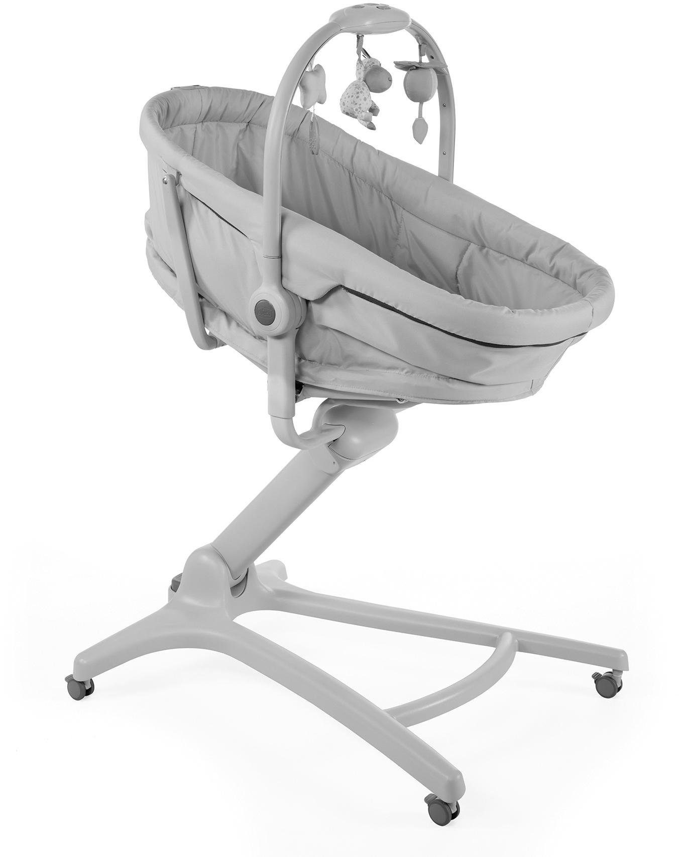 Chicco Kombihochstuhl Baby Hug 4 in 1, Aquarelle, Stubenwagen, Liegesessel, Hochstuhl und erster Stuhl in Einem!