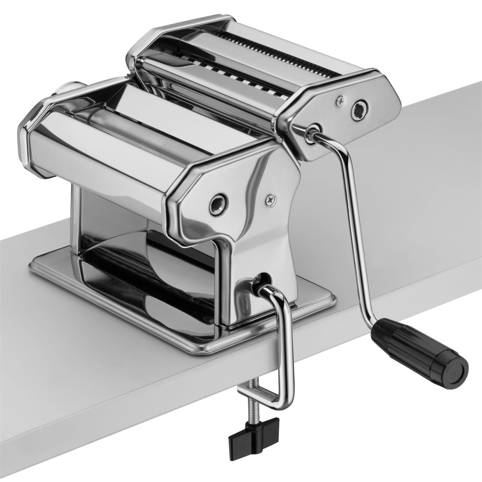 WMF Nudelmaschine Gourmet, 0 W, manuell Edelstahl, 9 Teigstufen, ideal für Teigplatten