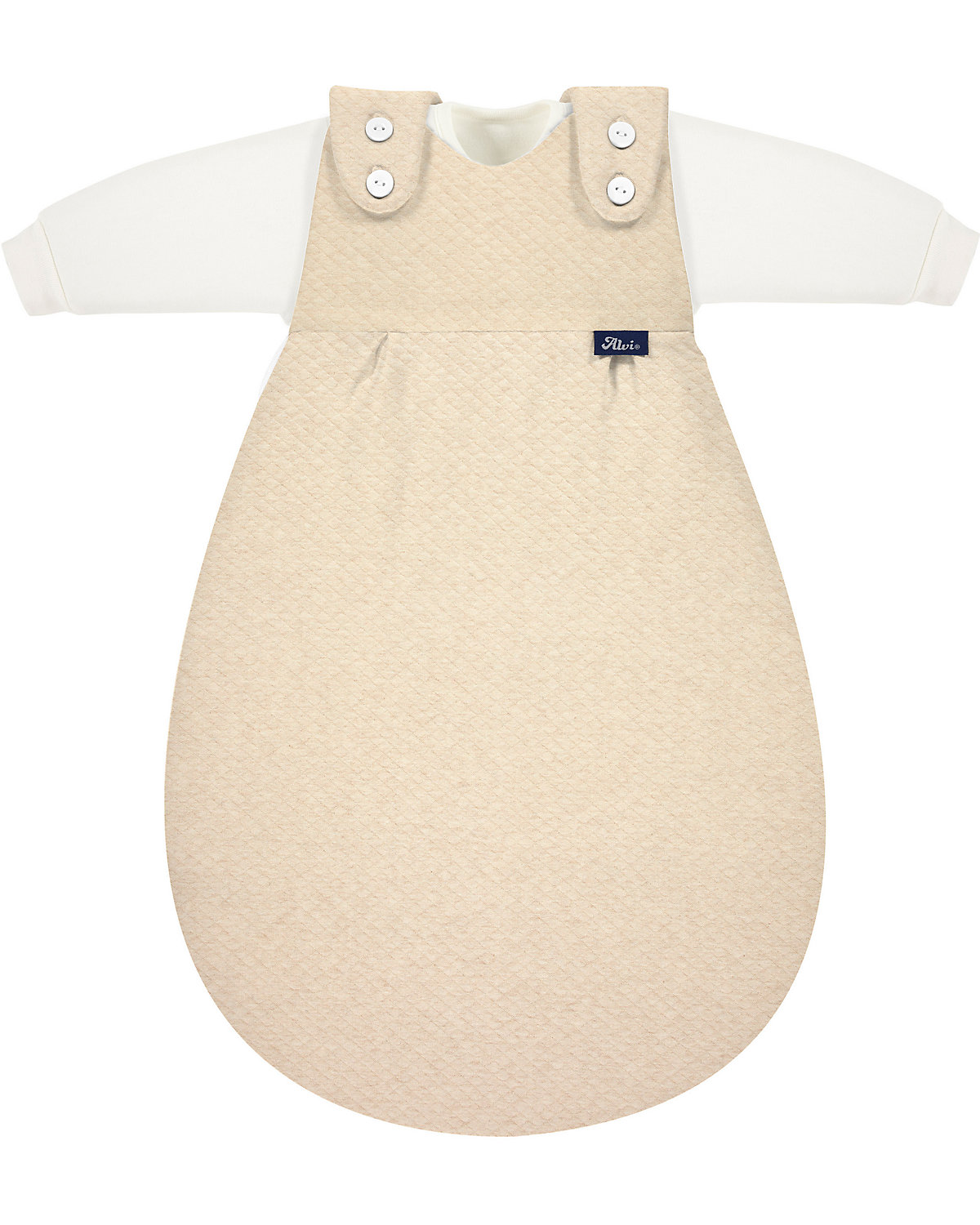 Baby-Mäxchen Schlafsack 3tlg. Special Fabric Quilt - TOG 3,0 - nature, 74/80