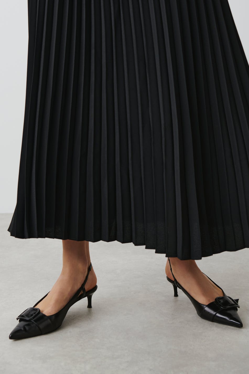 Plisse maxi skirt