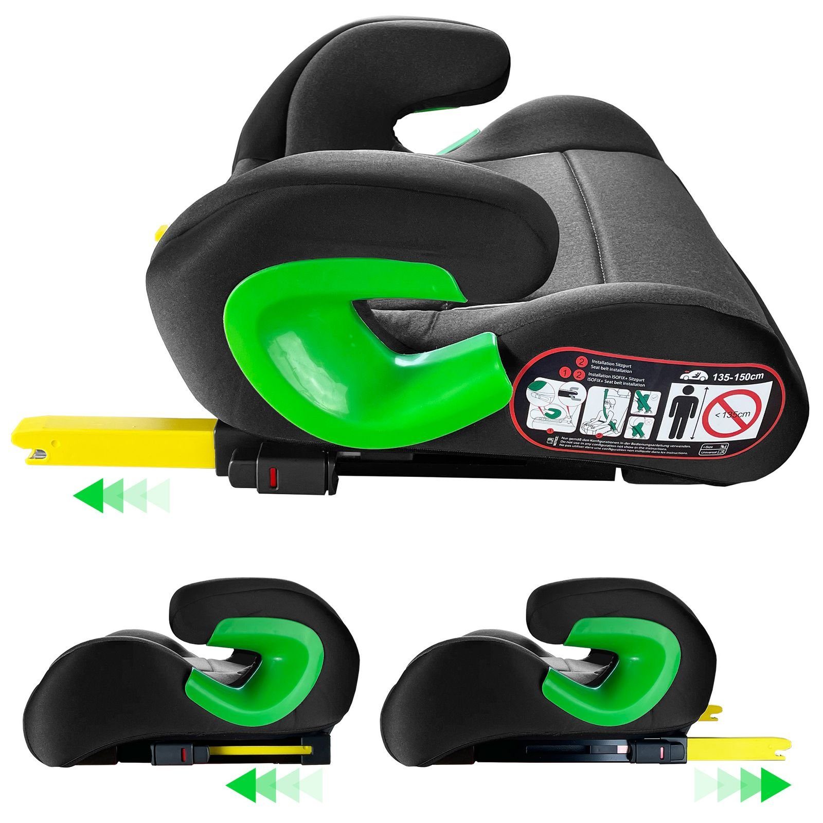 XOMAX Autokindersitz Alvaro, bis: 12, ab: 15 kg, bis: 36 kg, (Alvaro), mit ISOFIX für Gruppe 2/3 mit bequemen Armlehnen und ECE 8 Zeichen
