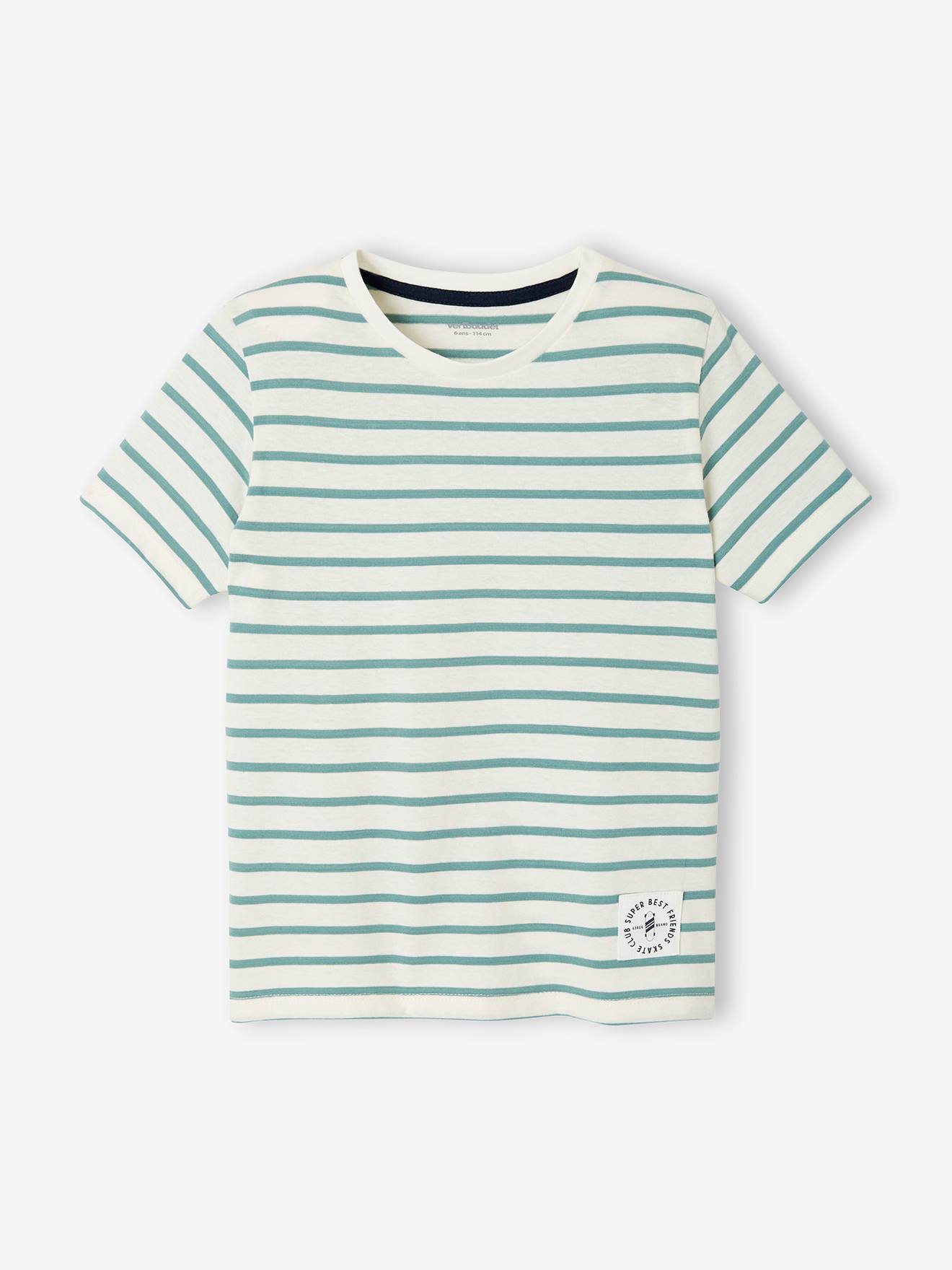 Vertbaudet Jungen T-Shirt mit Streifen Oeko-Tex - gelb gestreift